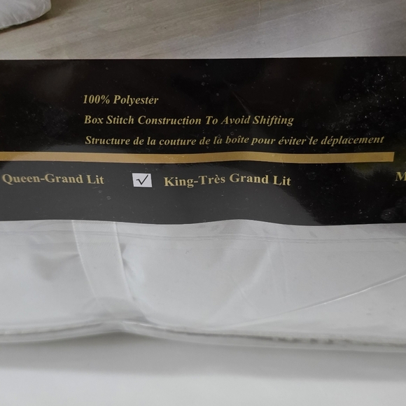 Duvet size king all season white color - Picture 3 of 5